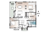Modern House Plan - Zenia 16974 - 1st Floor Plan