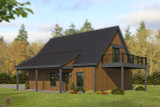 Secondary Image - Lodge Style House Plan - Mountain Meadow 17037 - Rear Exterior