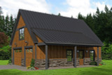 Lodge Style House Plan - Mountain Meadow 17037 - Front Exterior