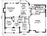 Craftsman House Plan - Wisteria Hall 17489 - 1st Floor Plan