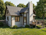 Bungalow House Plan - 17559 - Rear Exterior
