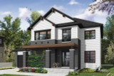 Modern House Plan - Lewiston-Noyo 3 17943 - Front Exterior