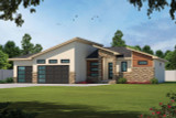 Modern House Plan - Larimar Park 21550 - Front Exterior