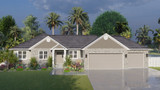 Ranch House Plan - Carter 22079 - Front Exterior