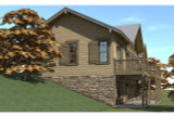 Lodge Style House Plan - Liberty Cabin 22119 - Left Exterior
