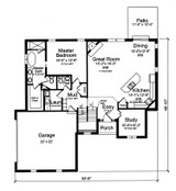 Traditional House Plan - Loraine 22491 - 1st Floor Plan