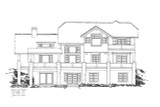 Lodge Style House Plan - Lake James 22510 - Rear Exterior