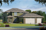 Prairie House Plan - Steele 22747 - Front Exterior