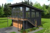 Modern House Plan - Deschutes River 22964 - Front Exterior