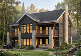 Traditional House Plan - Gordon 23461 - Rear Exterior