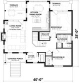 Traditional House Plan - Gordon 23461 - 1st Floor Plan