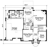 Tudor House Plan - Greenwich 23639 - 1st Floor Plan