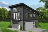 Contemporary House Plan - Mtn View Escape 23696 - Front Exterior