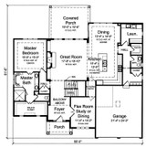 Traditional House Plan - The Montpillier 24264 - 1st Floor Plan