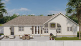 European House Plan - Nelson 25180 - Rear Exterior