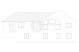 European House Plan - Nelson 25180 - Rear Exterior