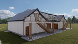 Country House Plan - Elena 25327 - Rear Exterior