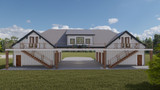 Country House Plan - Elena 25327 - Rear Exterior