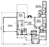Ranch House Plan - Carlisle 25364 - 1st Floor Plan