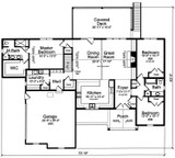 Ranch House Plan - Comstock 25814 - 1st Floor Plan