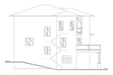 Contemporary House Plan - 25852 - Left Exterior