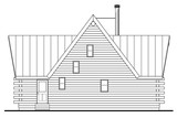 A-Frame House Plan - Chinook 26398 - Rear Exterior