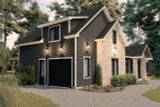 European House Plan - Gable House 29960 - Left Exterior