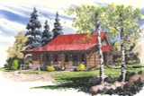 Lodge Style House Plan - Twin Peaks 30528 - Front Exterior