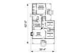 Cottage House Plan - 30986 - 1st Floor Plan
