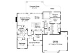 Ranch House Plan - Jamestown 31835 - 1st Floor Plan