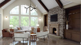 European House Plan - New Land Cottage 32235 - Living Room