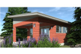 Secondary Image - Modern House Plan - Cedar Bluff 33268 - Right Exterior