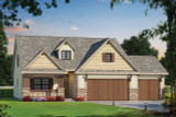 Craftsman House Plan - Cedar Glen II - 3 Car 33291 - Front Exterior