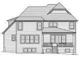 Traditional House Plan - The Applewood 33488 - Rear Exterior