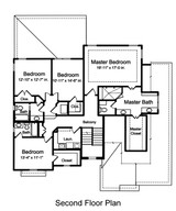 Secondary Image - Traditional House Plan - The Applewood 33488 - 2nd Floor Plan
