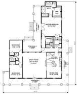 Country House Plan - 33993 - 1st Floor Plan