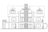 Lodge Style House Plan - 34482 - Rear Exterior