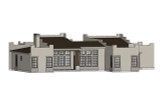 Southwest House Plan - Pagosa Springs 34990 - Rear Exterior