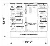 Cottage House Plan - 36741 - 1st Floor Plan