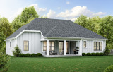 Secondary Image - Craftsman House Plan - The Churchill 36789 - Rear Exterior