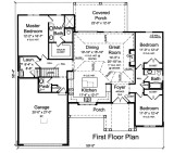Craftsman House Plan - The Churchill 36789 - 1st Floor Plan