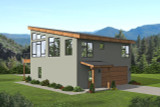 Contemporary House Plan - Polson Retreat 37596 - Rear Exterior