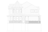 Victorian House Plan - Williams 38463 - Right Exterior