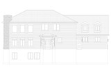 Colonial House Plan - Bailey 38795 - Rear Exterior