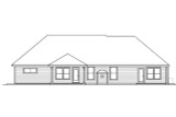 European House Plan - Littlefield 38952 - Rear Exterior