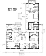 Country House Plan - 39505 - 1st Floor Plan