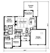 Ranch House Plan - Portland 39821 - 1st Floor Plan