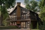 A-Frame House Plan - Skybridge 41516 - Front Exterior