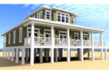 Cape Cod House Plan - Scuppers 42441 - Rear Exterior