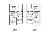 Secondary Image - Craftsman House Plan - Cartersville 43969 - 2nd Floor Plan
